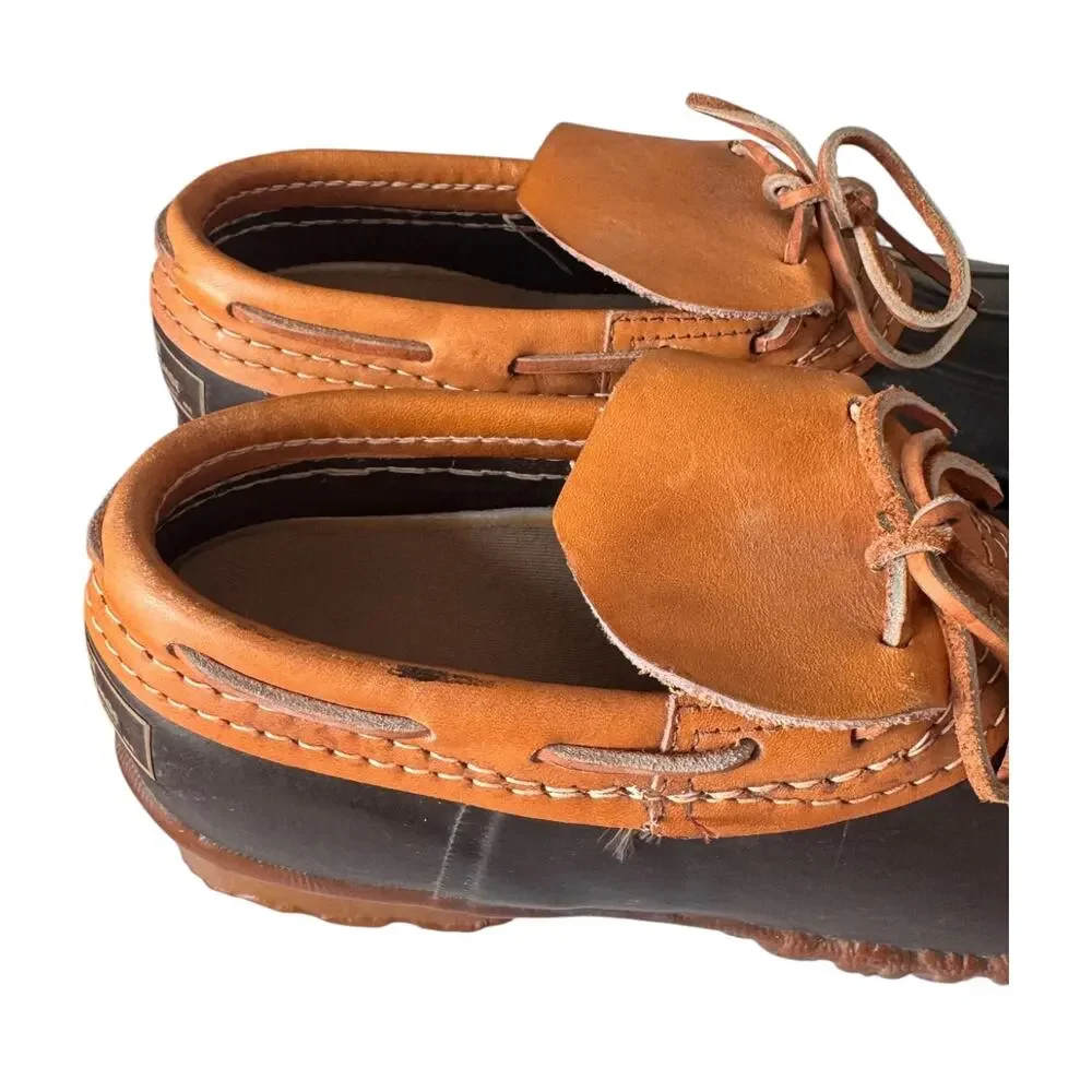 L.L.Bean Vintage 1970s Maine Hunting Shoes Duck Boots Made USA Leather 7